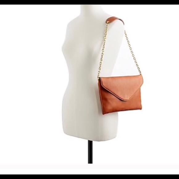 J. Crew Handbags - J.Crew Leather Envelope Clutch Purse Shoulder Bag